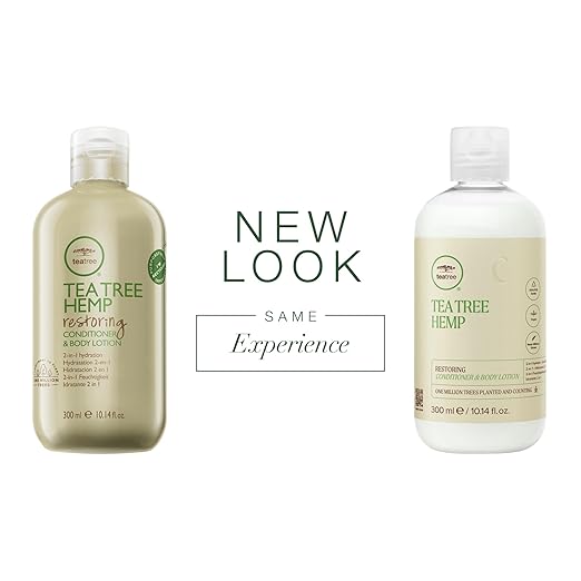 Tea Tree Hemp Restoring Conditioner & Body Lotion, 2-in-1 Hydration, For All Hair Types