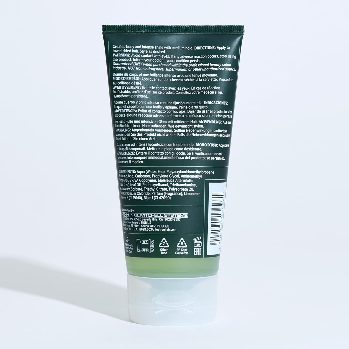 Tea Tree Styling Gel, Medium Hold, High-Shine Finish, For All Hair Types, 5.1 fl. oz.