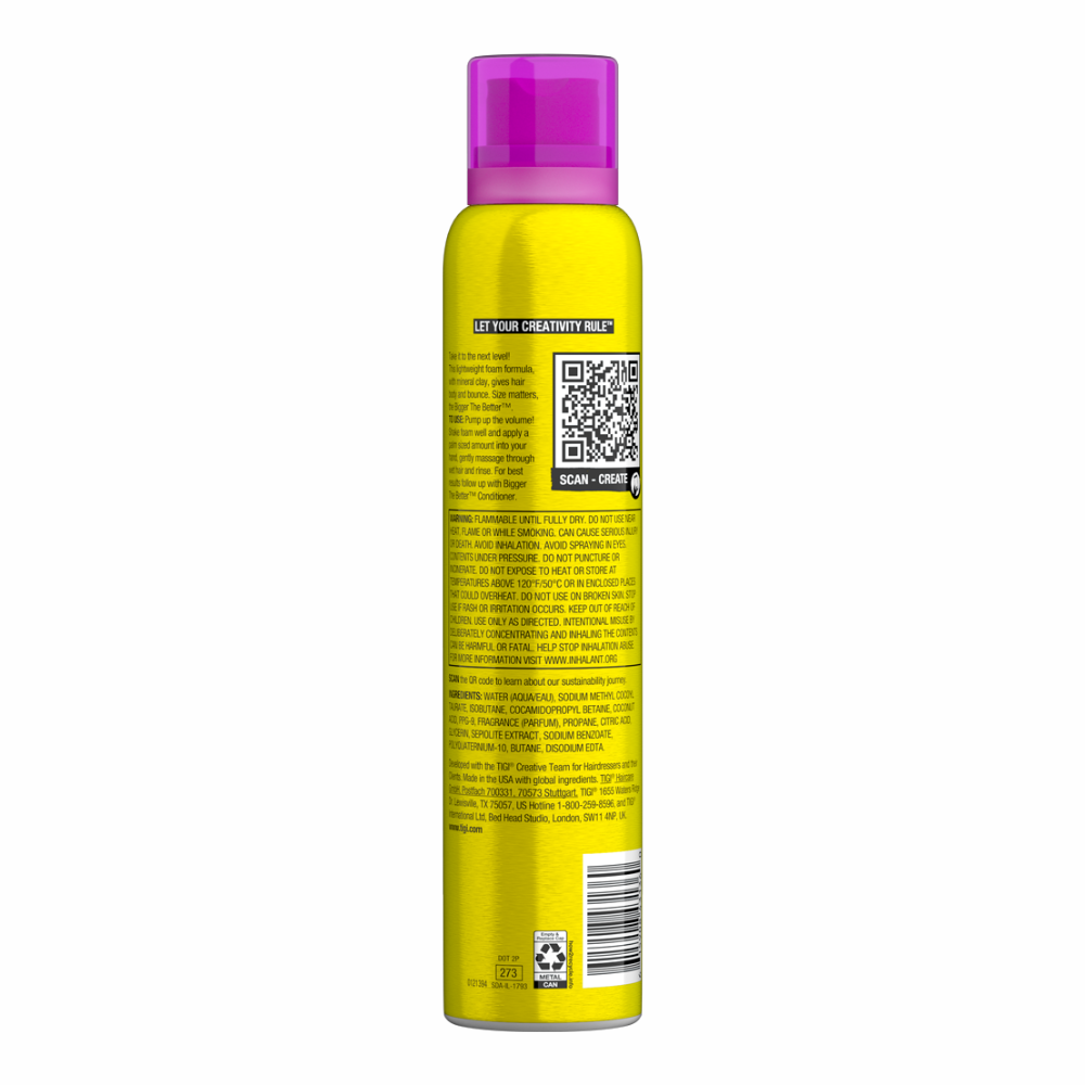 TIGI Bigger The Better Volume Foam Shampoo For Fine Hair