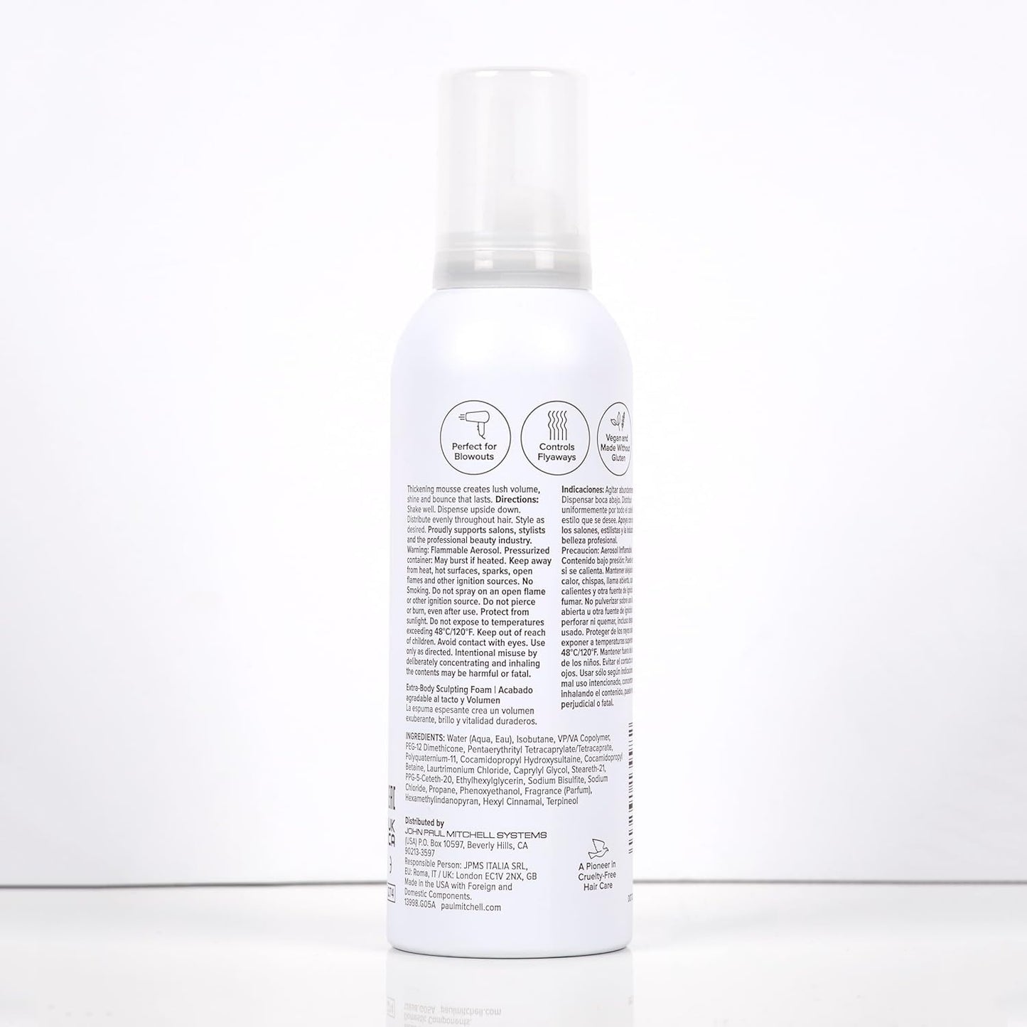 Paul Mitchell Extra-Body Sculpting Foam, Adds Fullness, Touchable Finish, For Fine Hair