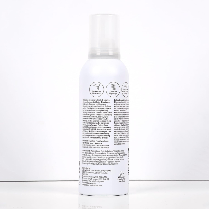 Paul Mitchell Extra-Body Sculpting Foam, Adds Fullness, Touchable Finish, For Fine Hair
