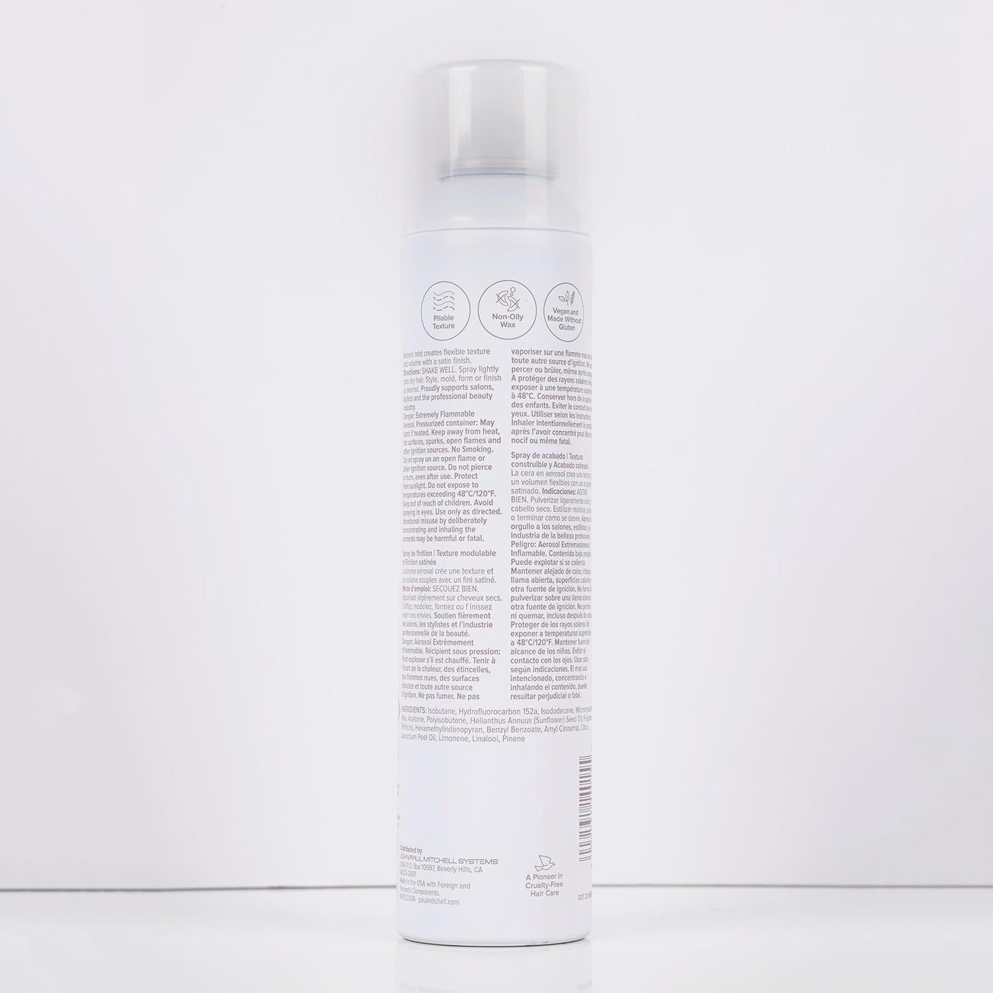 Paul Mitchell Spray Wax, Pliable Texture, Satin Finish, For All Hair Types, Especially Fine to Medium, 7.5 oz