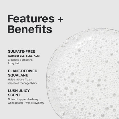 Paul Mitchell Super Smooth Shampoo, Controls Frizz, Adds Softness, For Frizzy Hair