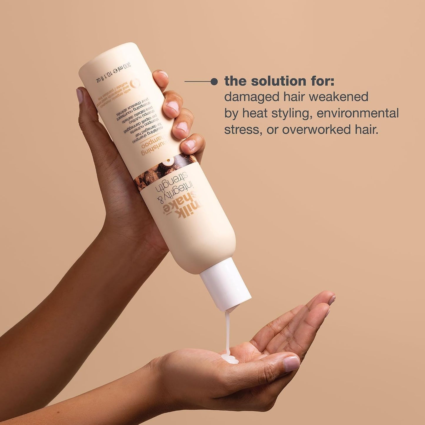 milk_shake Integrity & Strength Nourishing Shampoo | Creamy Formula with Organic Murumuru Butter & Amaranth Seed Extract for Brittle, Damaged Hair
