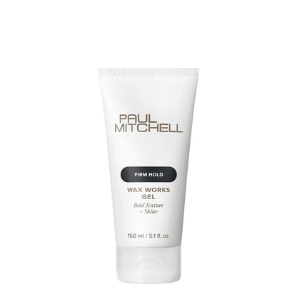 Paul Mitchell Wax Works Hair Gel, Flexible Hold, Bold Texture + Shine, For All Hair Types, 5.1 fl. oz