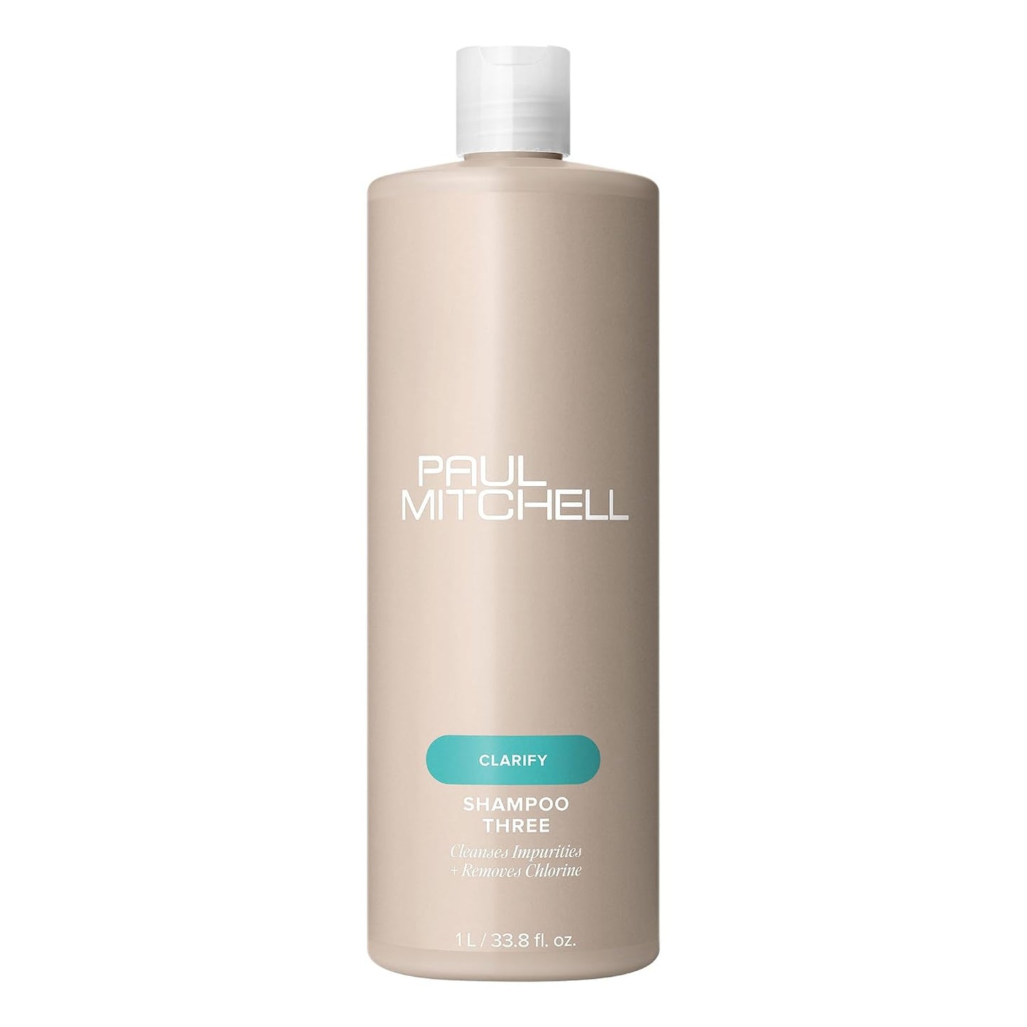 Paul Mitchell Shampoo Three, Clarifying Shampoo, Cleanses Impurities + Removes Chlorine, For All Hair Types, Great For Swimmers