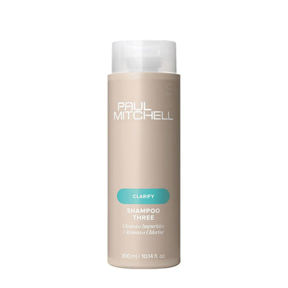Paul Mitchell Shampoo Three, Clarifying Shampoo, Cleanses Impurities + Removes Chlorine, For All Hair Types, Great For Swimmers