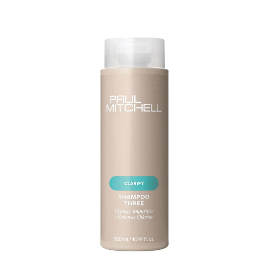 Paul Mitchell Shampoo Three, Clarifying Shampoo, Cleanses Impurities + Removes Chlorine, For All Hair Types, Great For Swimmers