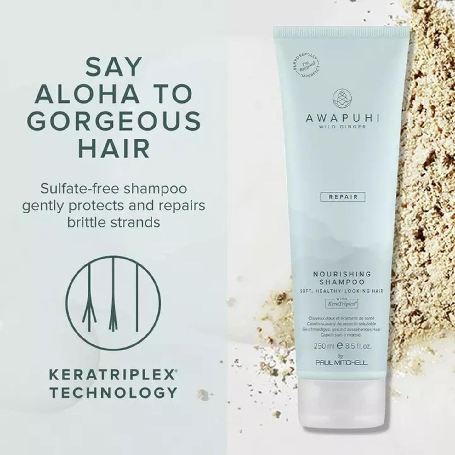 Awapuhi Wild Ginger by Paul Mitchell Nourishing Shampoo, Ultra Rich, Color-Safe Formula, For Dry, Damaged + Color-Treated Hair