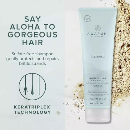 Awapuhi Wild Ginger by Paul Mitchell Nourishing Shampoo, Ultra Rich, Color-Safe Formula, For Dry, Damaged + Color-Treated Hair
