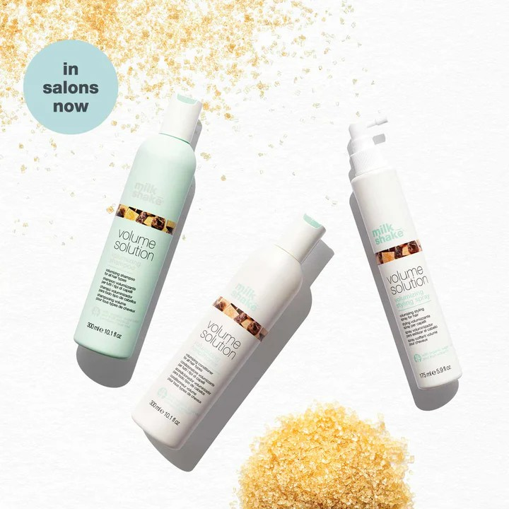 Milk_Shake Volumizing Shampoo bottles flatlay