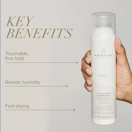 Awapuhi Wild Ginger by Paul Mitchell Anti-Frizz Hairspray, Humidity Shield, Medium Hold, For All Hair Types, 9.1 oz.
