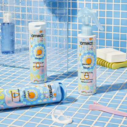 Amika Curl Corps Enhancing Gel shower line up 