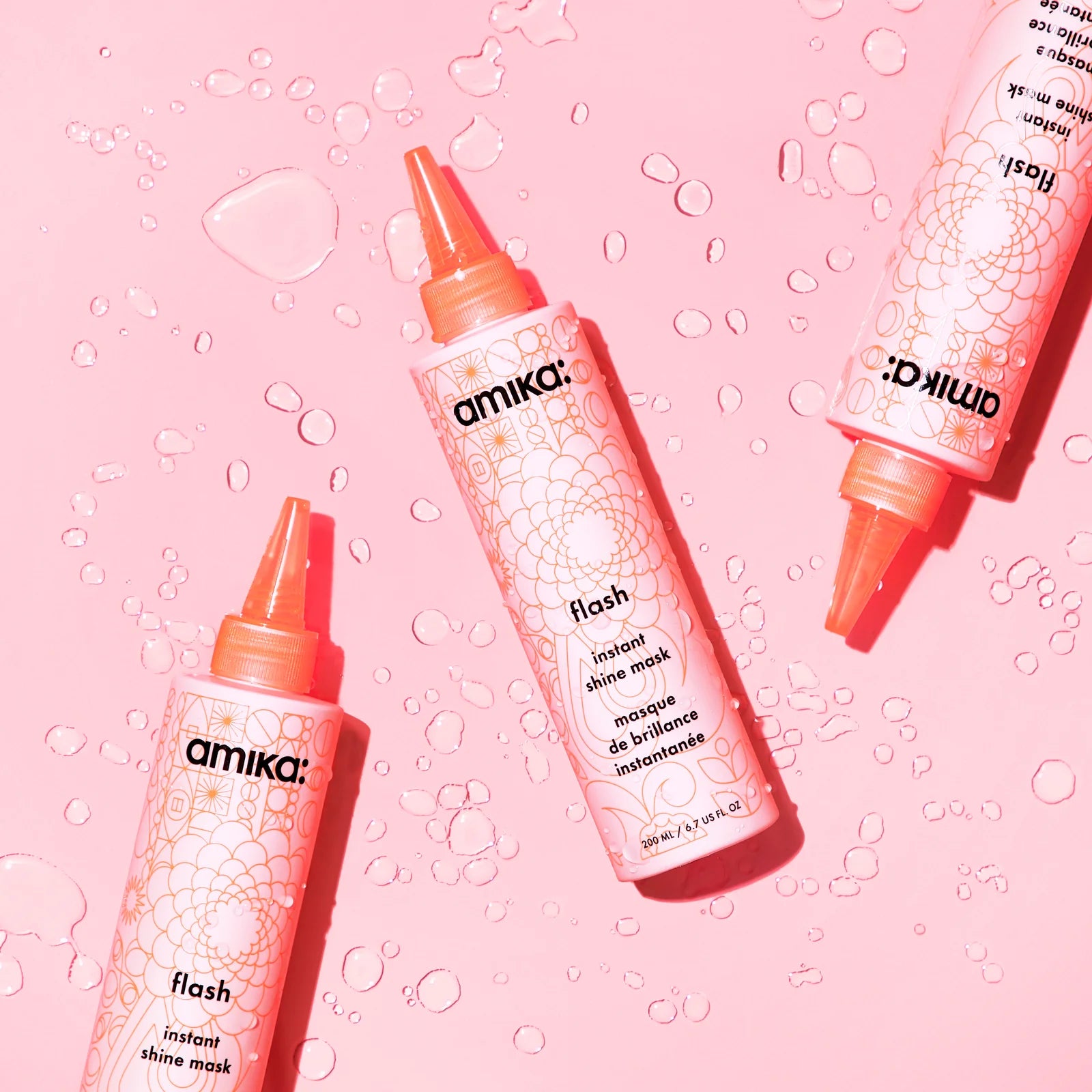 Amika Flash Instant Shine Mask For Shiny Hair Salon Blissful -  bottles