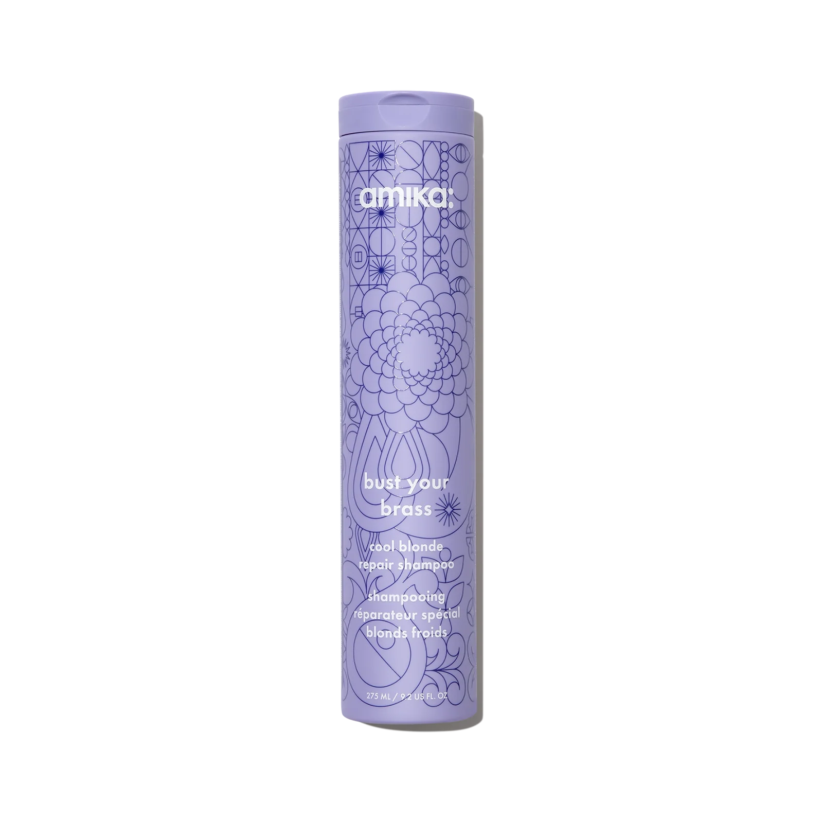 Amika Bust Your Brass Cool Blonde Repair Shampoo Salon Blissful - bottle