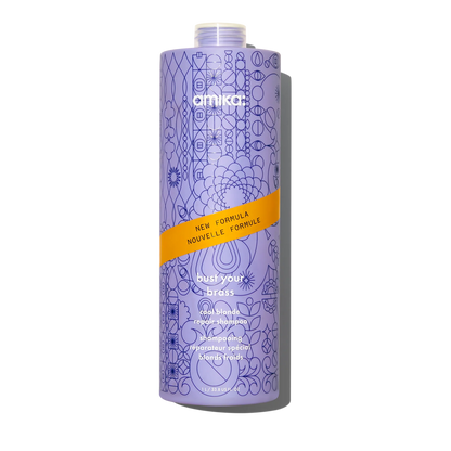 Amika Bust Your Brass Cool Blonde Repair Shampoo Salon Blissful -  liter