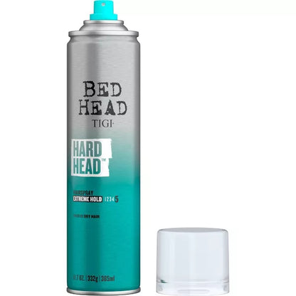TIGI Bed Head Hard Head Extreme Hold Hairspray cap off 