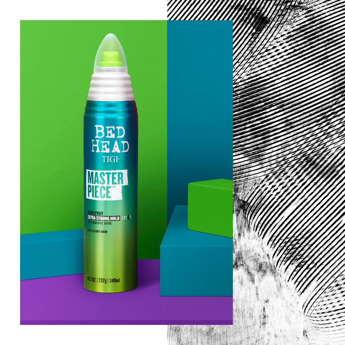 TIGI Bed Head Masterpiece Hairspray With Extra Strong Hold flatlay