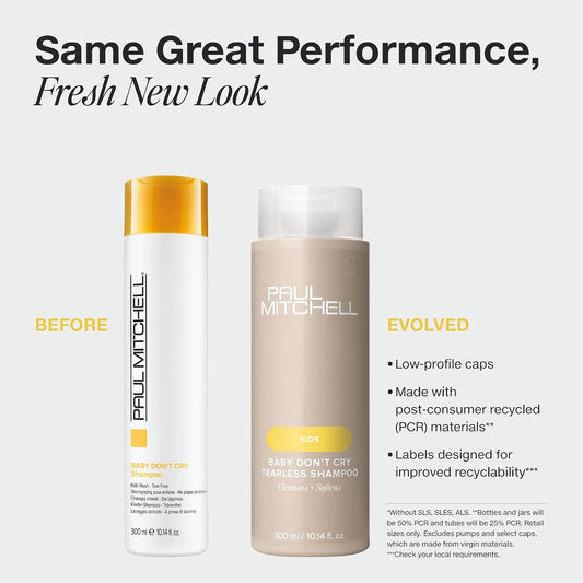 Paul Mitchell Baby Don’t Cry Shampoo, Kids Wash, Tear Free, For All Hair Types