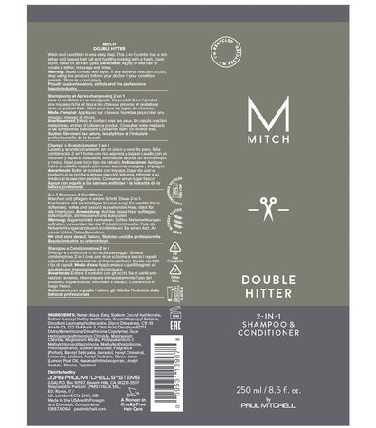 MITCH by Paul Mitchell Double Hitter 2-in-1 Shampoo & Conditioner for Men, For All Hair Types