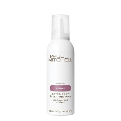 Paul Mitchell Extra-Body Sculpting Foam, Adds Fullness, Touchable Finish, For Fine Hair