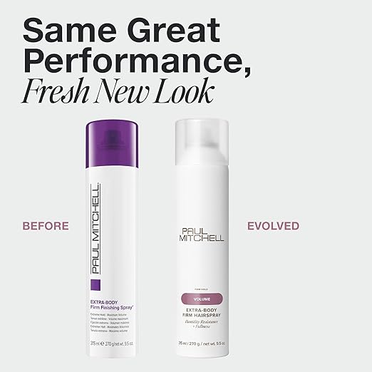 Paul Mitchell Extra-Body Firm Hairspray, Extreme Hold, Maximum Volume + Humidity Resistance, For Fine Hair, 9.5 oz