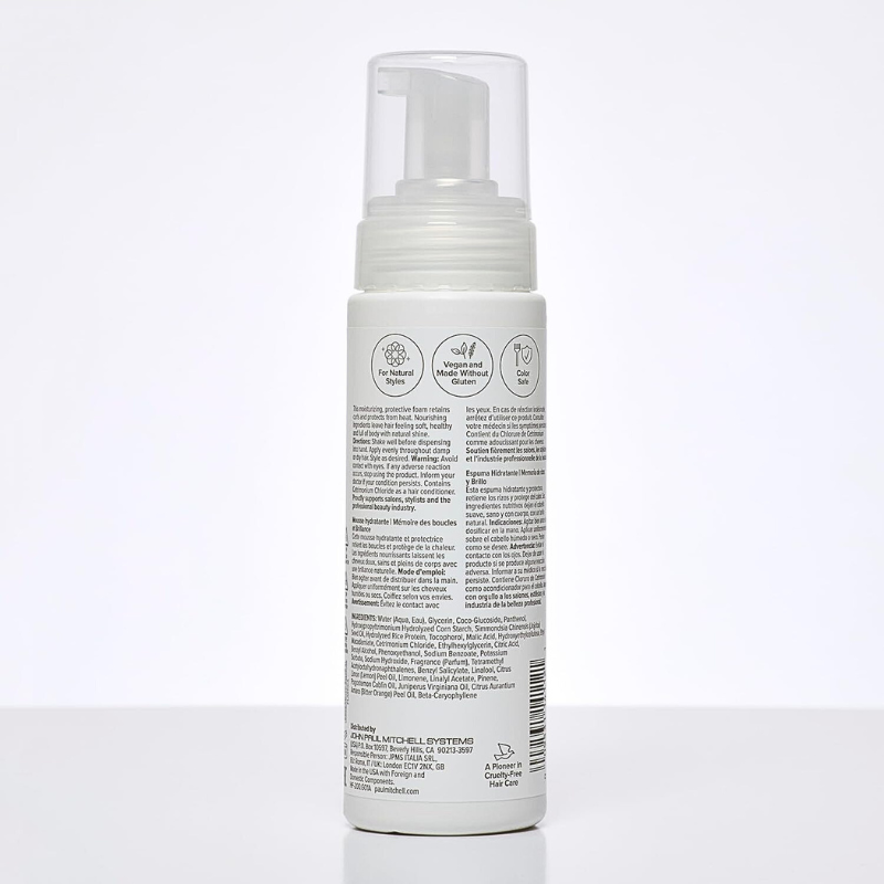 Paul Mitchell Hydrating Foam, Provides Curl Memory + Shine, For Curly + Coily Hair, 6.8 fl. oz