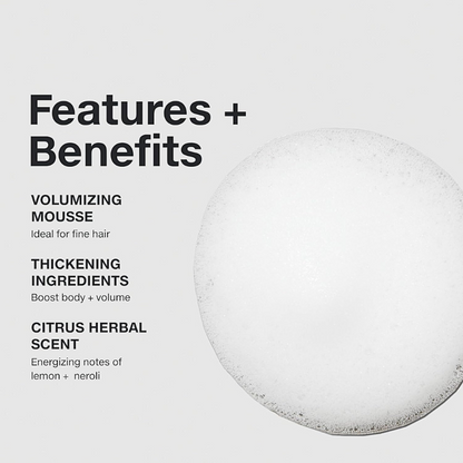 Paul Mitchell Extra-Body Sculpting Foam, Adds Fullness, Touchable Finish, For Fine Hair