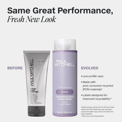 Paul Mitchell Forever Blonde Conditioner, Repairs + Deeply Hydrates, Ideal For Bleached + Lightened Hair