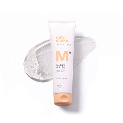 milk_shake Medium Hold Gel | Styling gel for all hair types | Defines styles with memory effect & adds shine | with milk proteins, quinoa proteins & sunflower extract