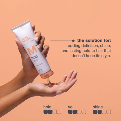 milk_shake Medium Hold Gel | Styling gel for all hair types | Defines styles with memory effect & adds shine | with milk proteins, quinoa proteins & sunflower extract