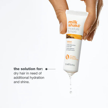 milk_shake Moisture & More Hydrating Lotion Vials - Intense Weekly Hydration Treatment for Dry, Dehydrated Hair | Restores Shine and Moisture | Tropical Scent