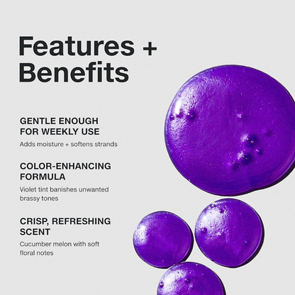 Paul Mitchell Platinum Blonde Violet Shampoo, Banishes Brass + Brightens, Ideal for Light to Medium Blonde, Silver, Gray or White Hair