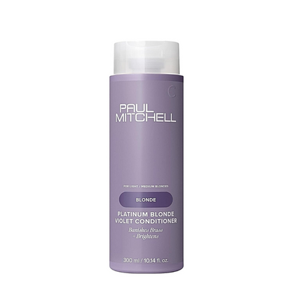 Paul Mitchell Platinum Blonde Violet Conditioner, Banishes Brass + Brightens, Ideal for Light to Medium Blonde, Silver, Gray or White Hair