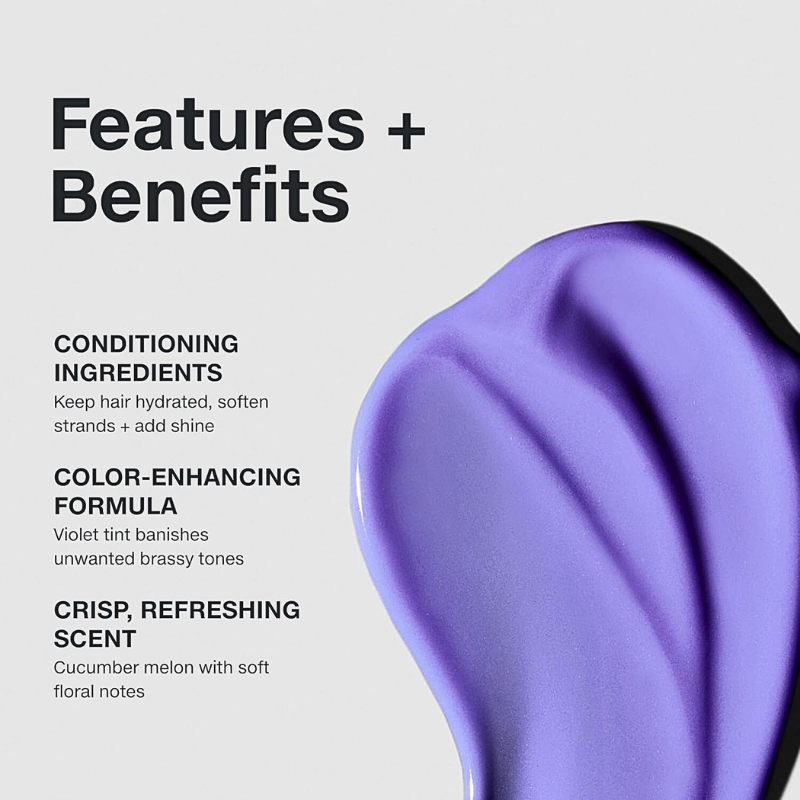 Paul Mitchell Platinum Blonde Violet Conditioner, Banishes Brass + Brightens, Ideal for Light to Medium Blonde, Silver, Gray or White Hair