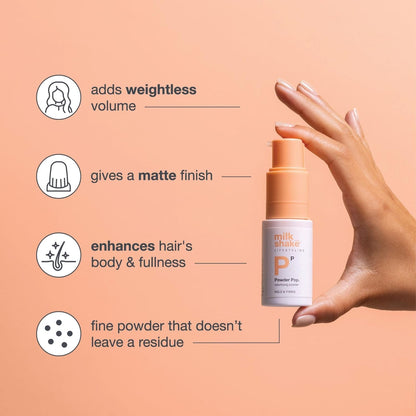 milk_shake Powder Pop Volumizing Powder | Lightweight styling powder for fine, soft hair | Instant root lift & matte finish