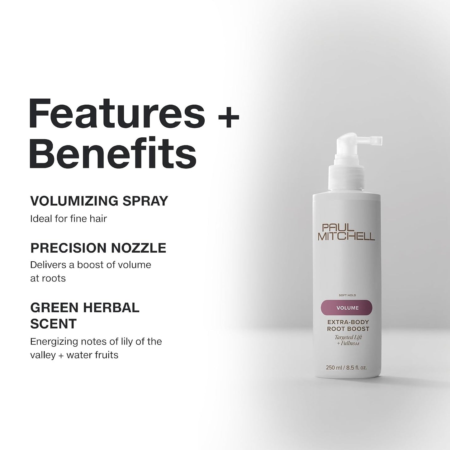 Paul Mitchell Extra-Body Root Boost Volumizing Spray, Targeted Lift, Adds Fullness, For Fine Hair
