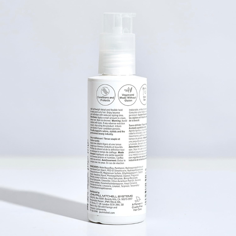 Paul Mitchell Round Trip Defining Serum, Flexible Hold, Touchable Finish, For Curly + Wavy Hair, 5.1 fl. oz