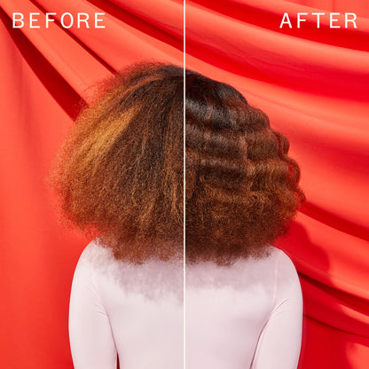 Amika Top Gloss Hair Shine Spray before and after
