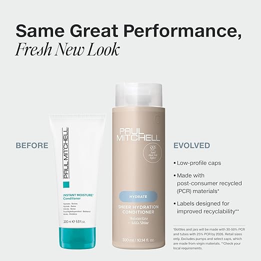 Paul Mitchell Sheer Hydration Conditioner, Moistures + Adds Shine, For Dry Hair