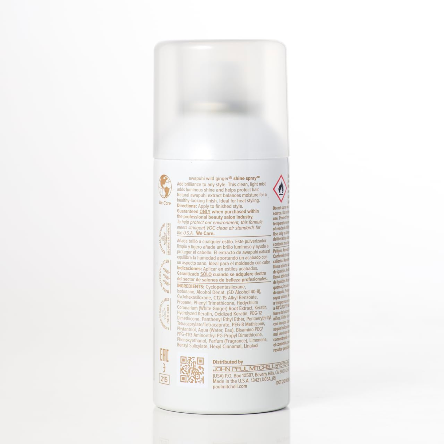 Awapuhi Wild Ginger by Paul Mitchell Shine Spray, Conditions + Adds Luminosity, For All Hair Types, 3.3 oz