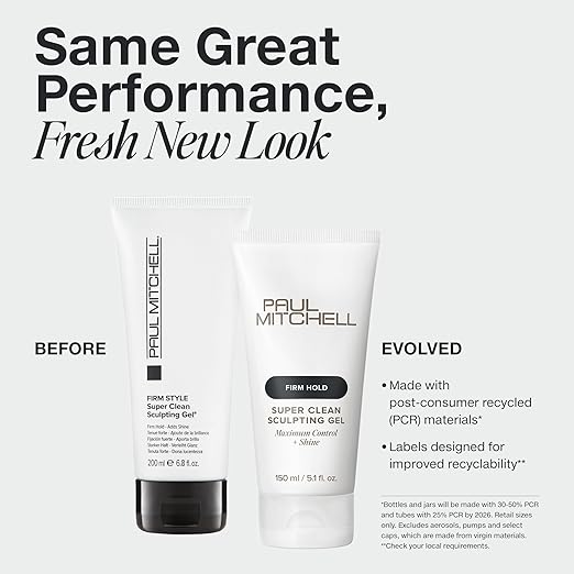 Paul Mitchell Super Clean Sculpting Gel, Firm Hold, Maximum Control + Shine, For All Hair Types
