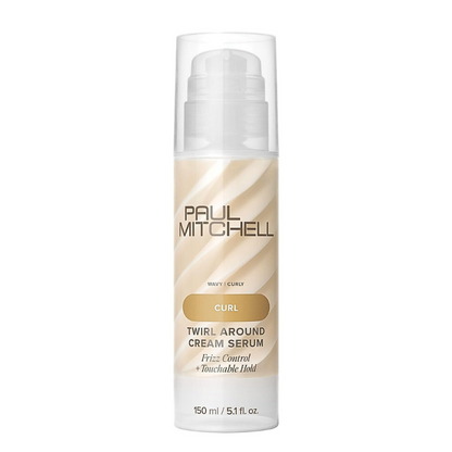 Paul Mitchell Twirl Around Cream Serum, Frizz Control, Touchable Hold, For Curly + Wavy Hair, 5.1 fl. oz